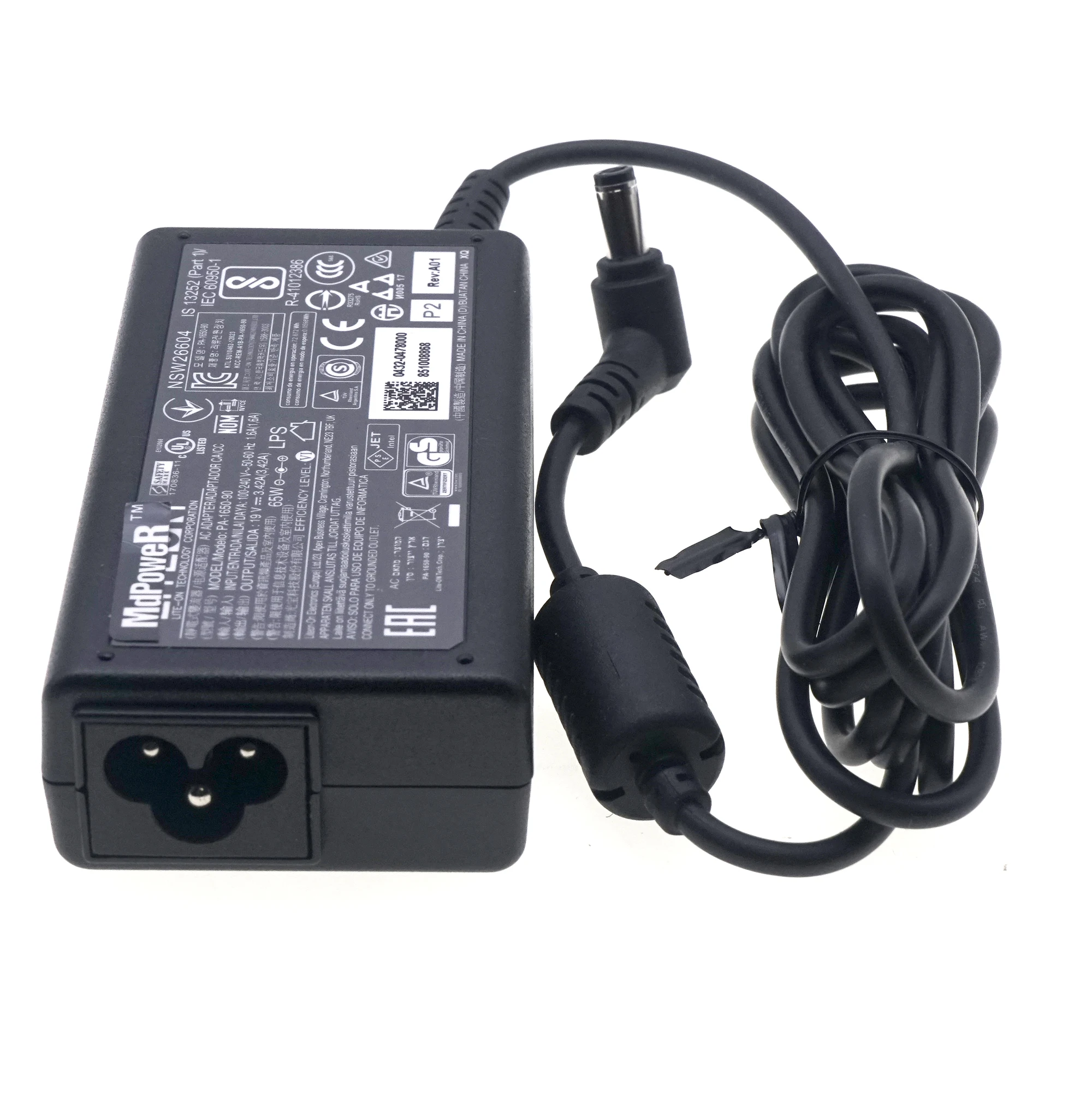 Фото Оригинальное зарядное устройство LITEON PA-1650-90 19 В 3,42 А 65 Вт PA-1650-91 для ноутбука ASUS TOSHIBA Satellite INTEL NUC №5