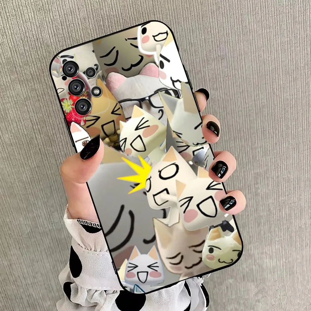 Чехол для телефона INS Cute Toro I-Inoue Cat Samsung Galaxy A20 A21s A22 A31 A32 A52 A53 A72 73 A80 A91 Мягкий черный