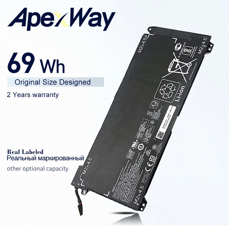 

APEXWAY 11.55V 69WH PG06XL Laptop battery For HP 15-dh HSTNN-DB9F L48431-2C1 L48497-005 15-DH0006TX 15-dh0008TX 15-dh0151TX