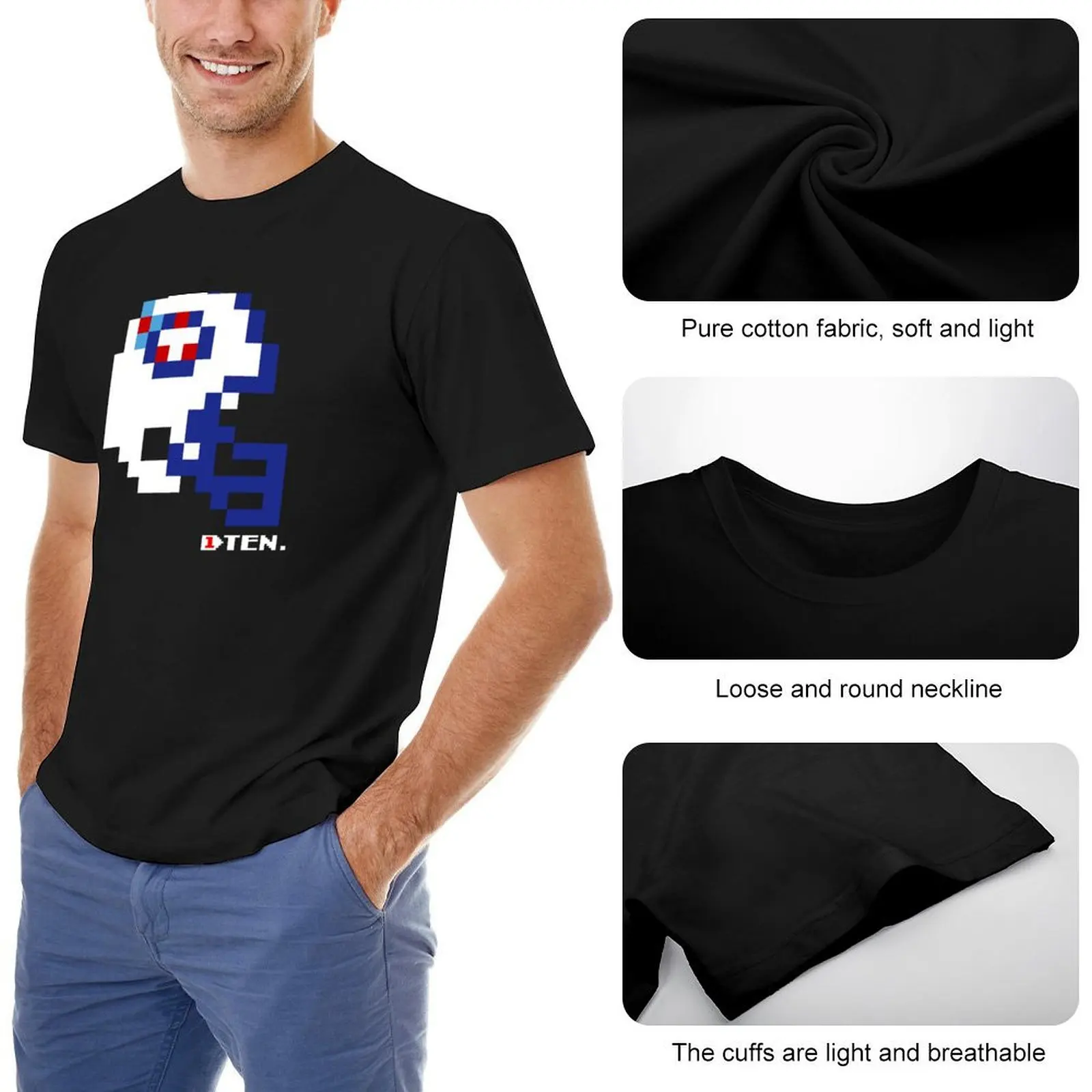 TENN Helmet-TECmo Bowl Shirt футболка аниме футболки винтажная с рисунком мужская
