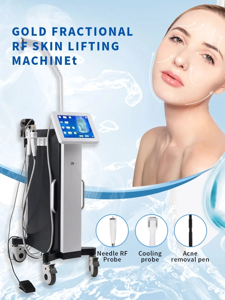 

3 In 1 Rf Microneedling Machine Nano Radiofrequency Fractional Skin Tightening Microneedle 2 In 1 Gold Professional Machine Ems