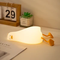 led nightlights duck silicone night light usb rechargeable touch sensor children kids birthday gifts bedroom desktop decor lamps