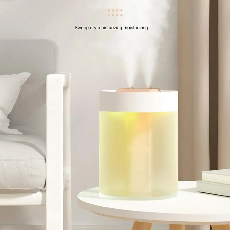 

4200ML Air Humidifier Double-spray Diffuser Essential Oils Aroma Purifier Ultrasonic Mist Maker Fogger For Home With LED Light