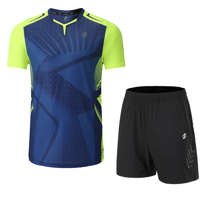 

Quick Dry Badminton Sets Clothes ,table tennis clothes , pingpong sets,table tennis shirts + shorts clothes ,Running Sportswear