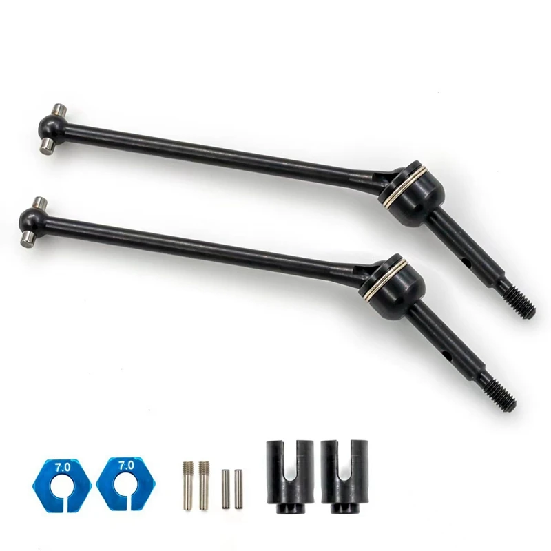

8Pcs Steel Front And Rear Drive Shaft CVD For 1/10 Traxxas Slash Rustler Stampede Hoss VXL 4X4 RC Car Upgrades Parts,1
