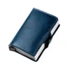New Men Rfid Anti-theft Card Holders Women Genuine Leather Wallets Large Capacity Business Card Case Portable Double Layer Purse 4