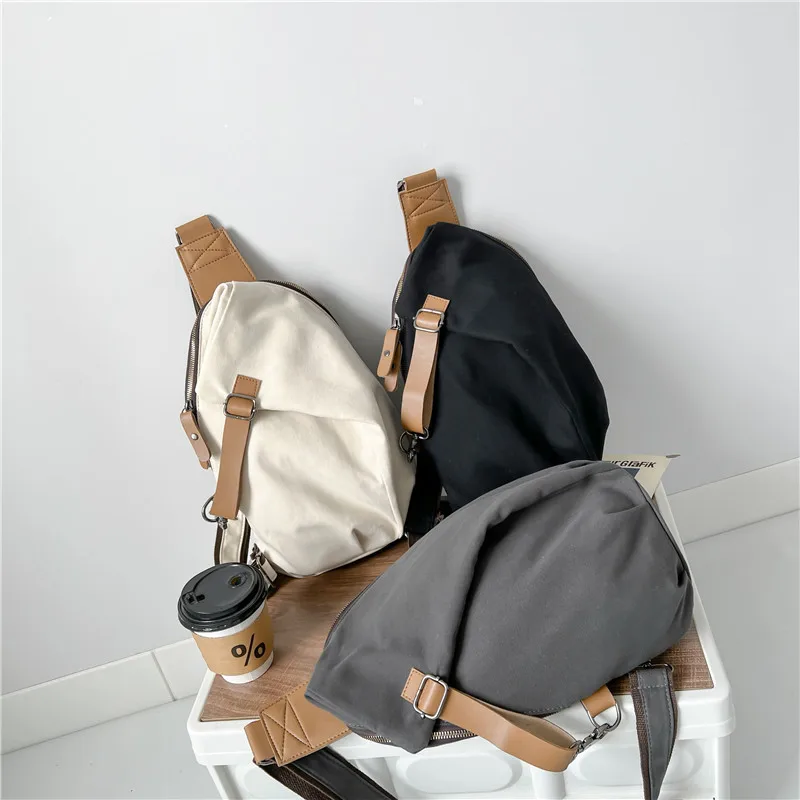 Chest Bag Crossbody Backpack Men Wome Waterproof Oxford Cloth Shoulder Bag Harajuku Teenage Casual Messenger Small Bag Unisex