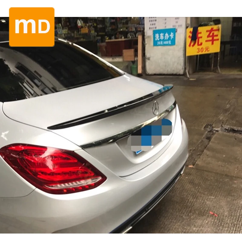 Глянцевый черный спойлер для Mercedes Benz C-Class W205 C180L C200L C300L C260L 2015-2022 гг.