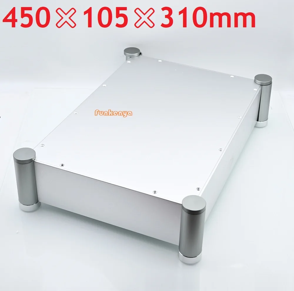 

D310 W450 H105 DAC усилитель корпуса Пескоструйный алюминиевый корпус источник питания DIY чехол изогнутый дизайн Hifi корпус для аудиосистемы PSU