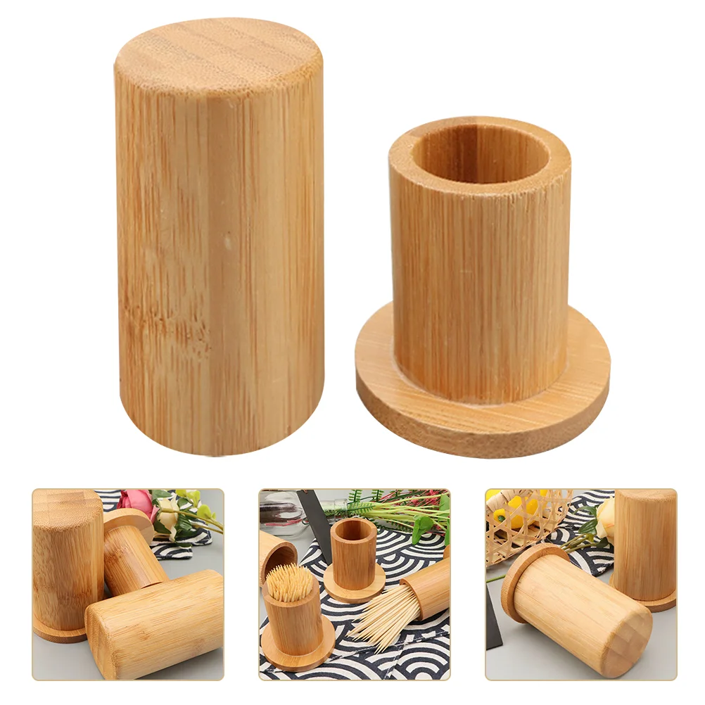 

Home Toothpick Holder Bamboo Toothpick Container Bamboo Toothpick Storage Jar
