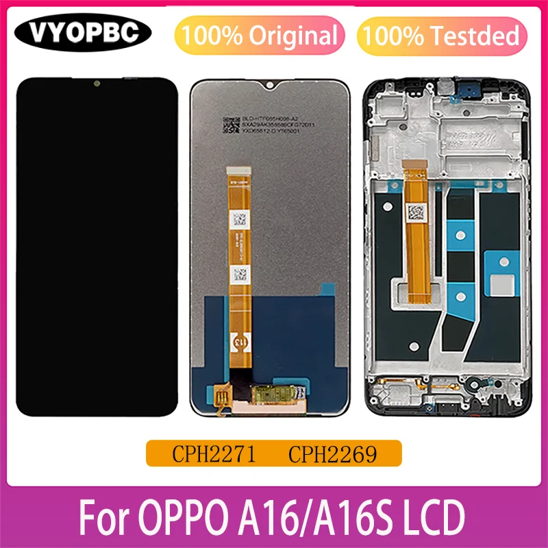 

6.52" Original LCD Display For OPPO A16S A16 CPH2269 CPH2271 Touch Screen With Frame Typer Assembly Replacement Parts