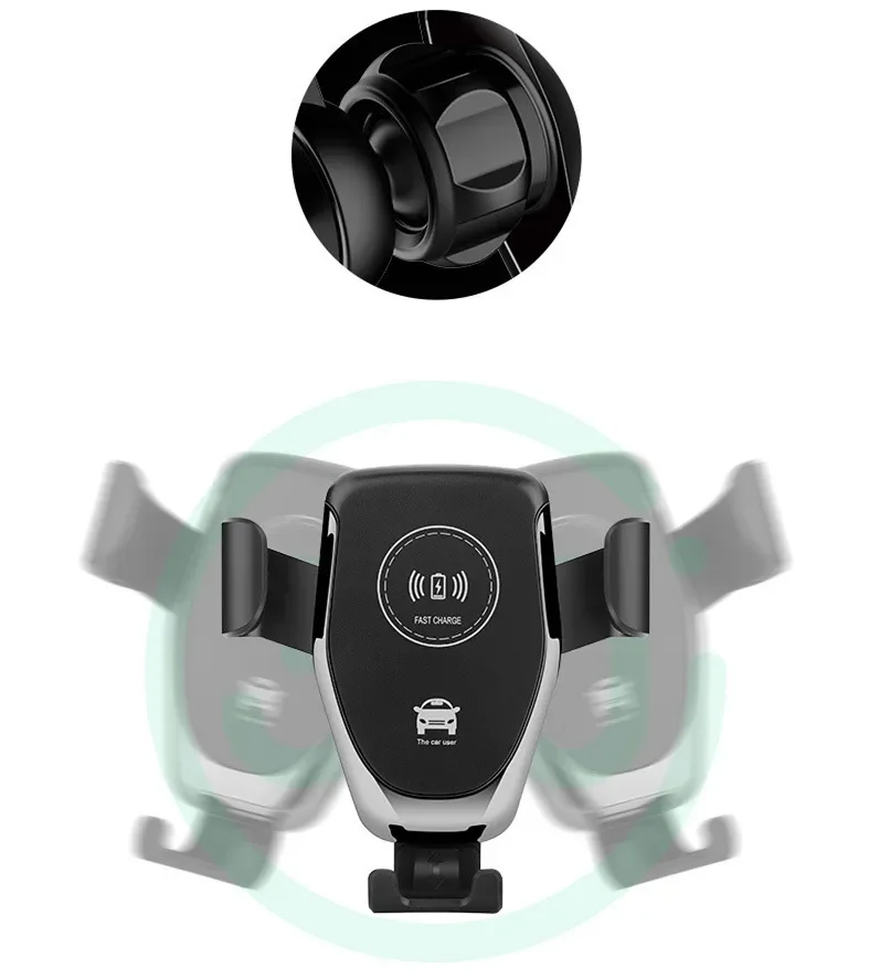 Беспроводное зарядное устройство Fast Qi Автомобильное крепление автомобильное
