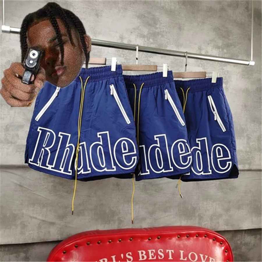 

Мягкие дышащие синие Men1:1 высококачественные водонепроницаемые и ветрозащитные зеленые и красные сетчатые шорты ревеня