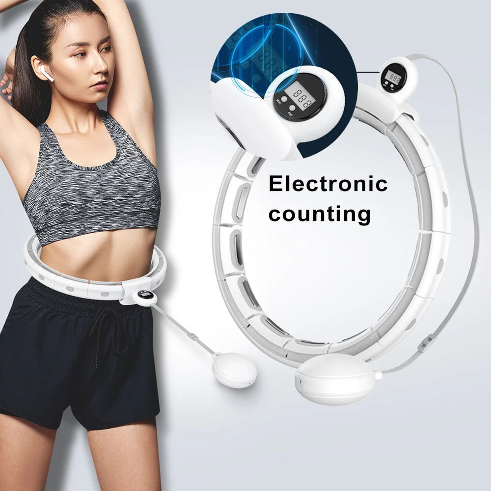 

Adjustable Smart Sport Hoola Hoop Electronic Counting Fitness Massage Hoop Thin Waist Abdominal Exercise Ring Gym Home Circle