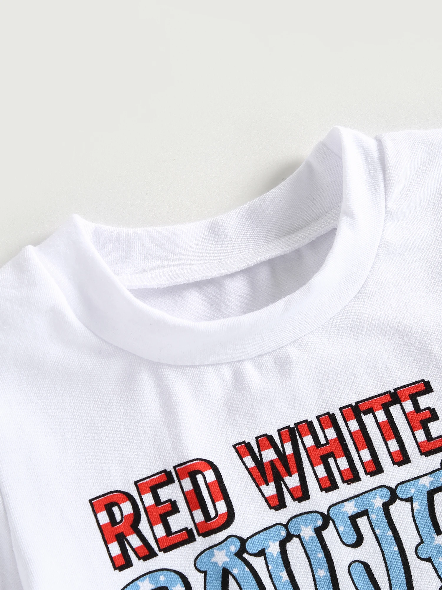 

Xiaodriceee Infant Baby Girl Summer Clothes 4th of July Shorts Set Short Sleeve T-Shirt Romper Bloomers Headband 2pcs Outfits