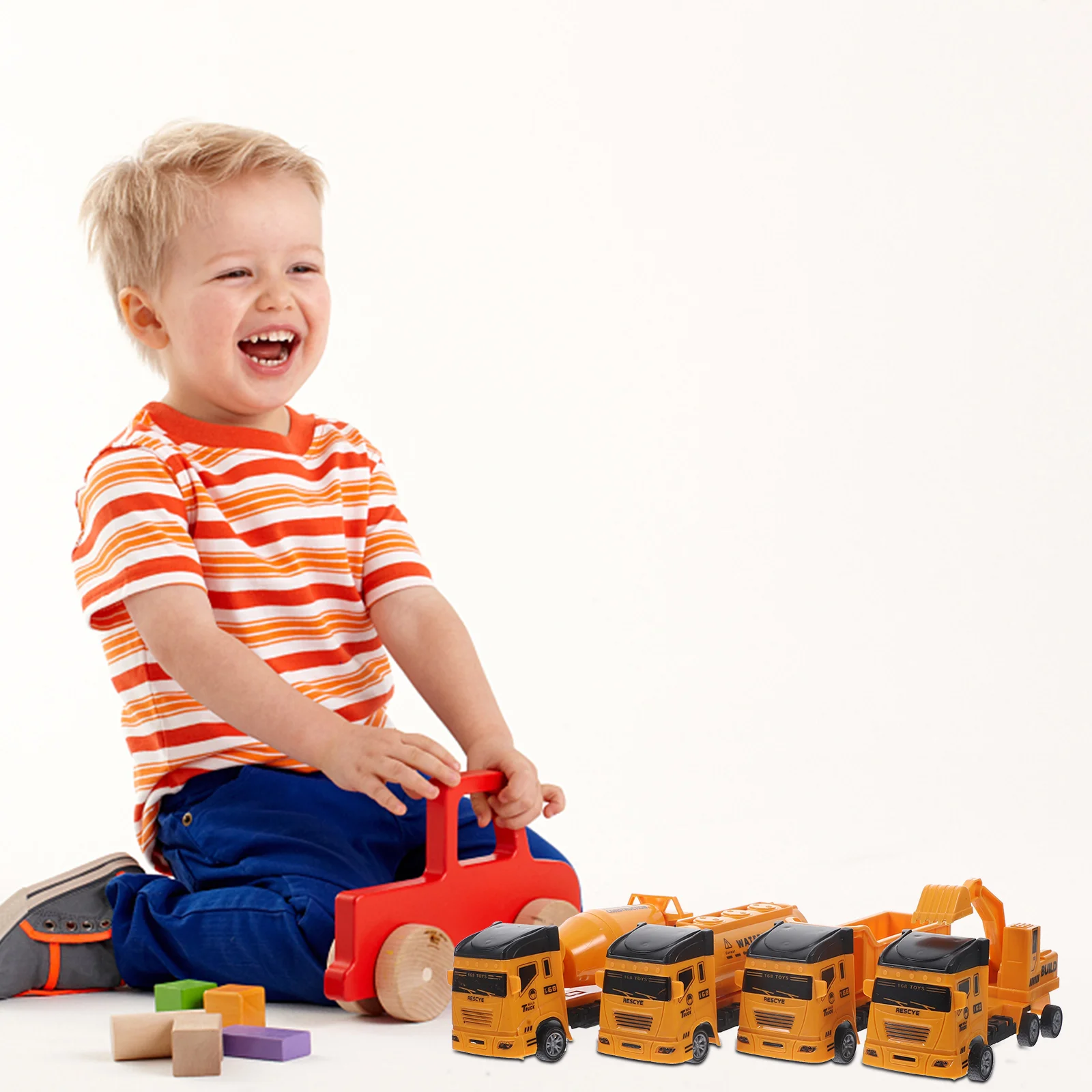 

4 Pcs Boys Toys Children Pull Back Car Pull-back Cars For Kids Small Mini Plaything Plastic Cartoon Push