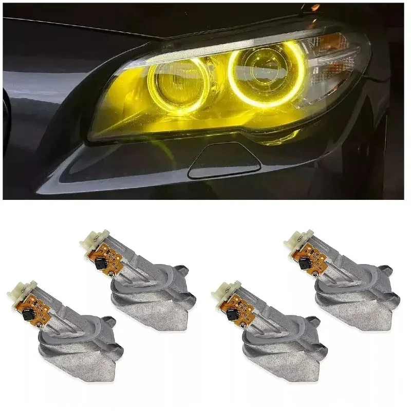 

Желтые ангельские глаза для BMW 5 серии F10 F18 2014 2015 2016 2017 DRL светодиодные фары дневных ходовых огней модуль управления платой