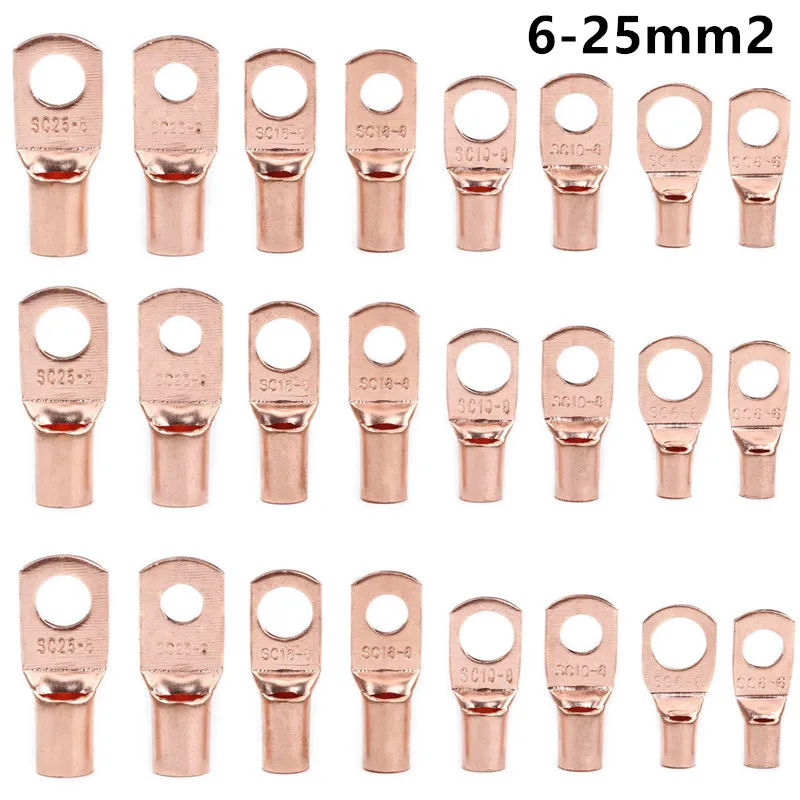 25/50 шт., медные кольца для проводов