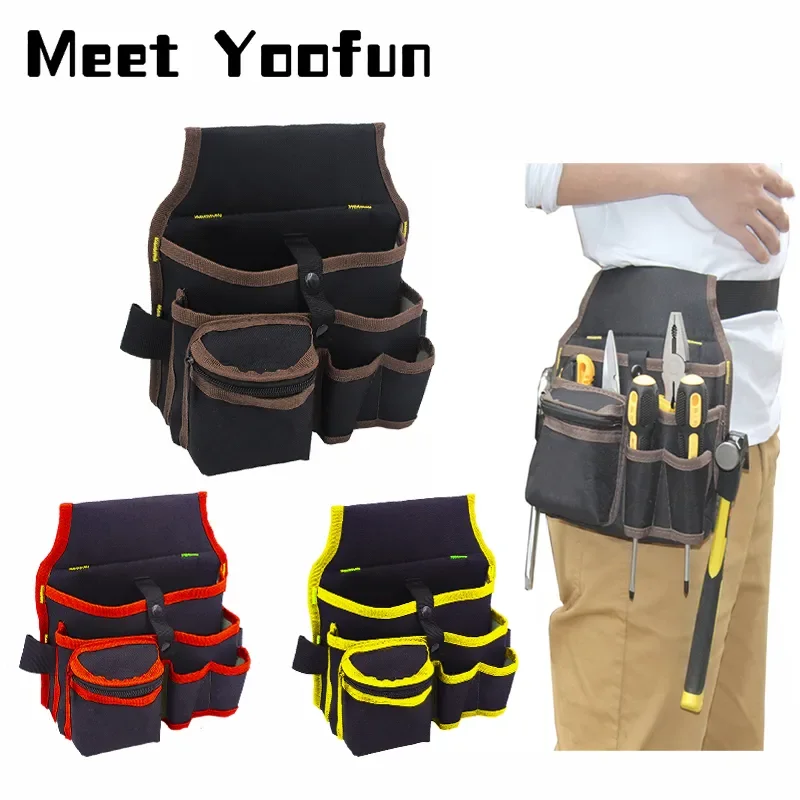 

Multifunctional Tool Storage Bag Pouch Belt Hardware Electrician Toolkit Drill Waist Wrench Screwdriver Tool Bags Organizer
