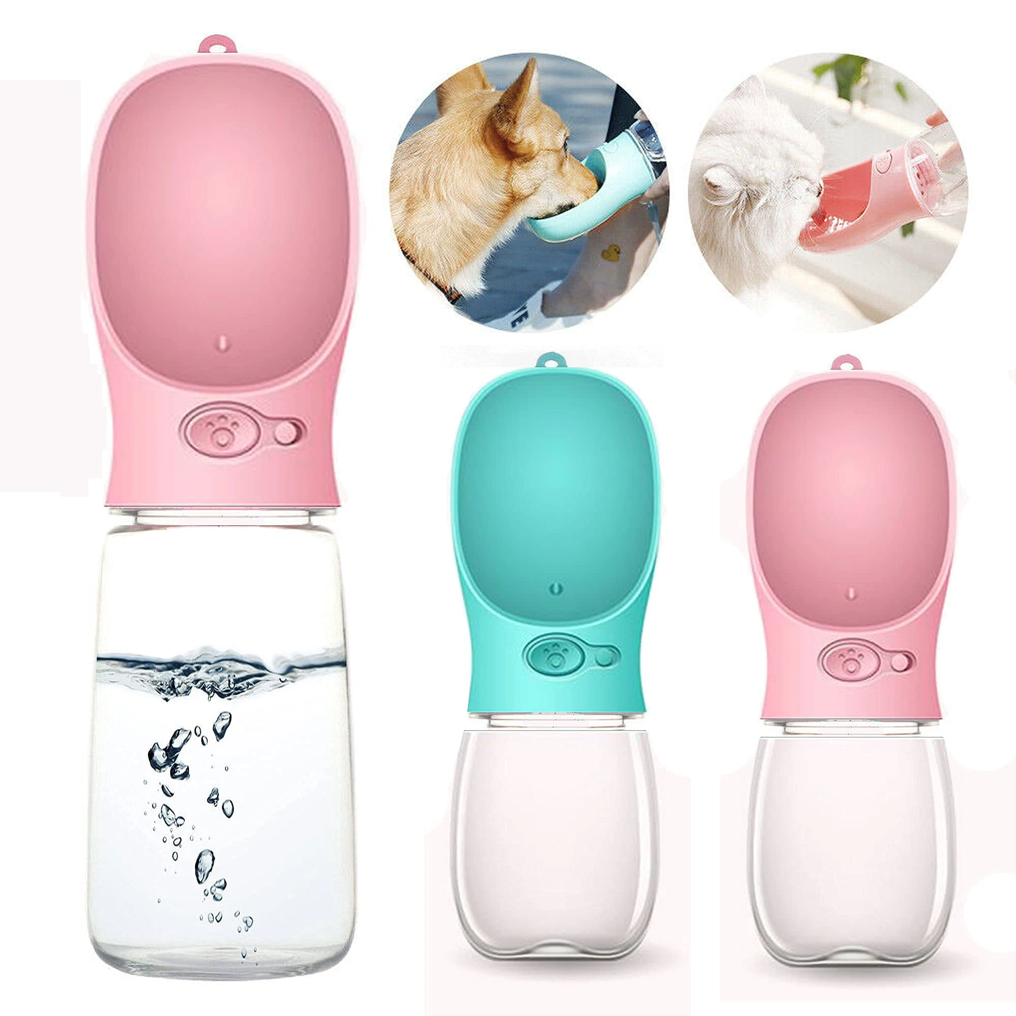 

Portable Dog Water Bottle Pet Drinker Leak Proof Dog Bowl Outdoor Large Small Dogs Cat Travel Drinking Bowls Water Dispenser