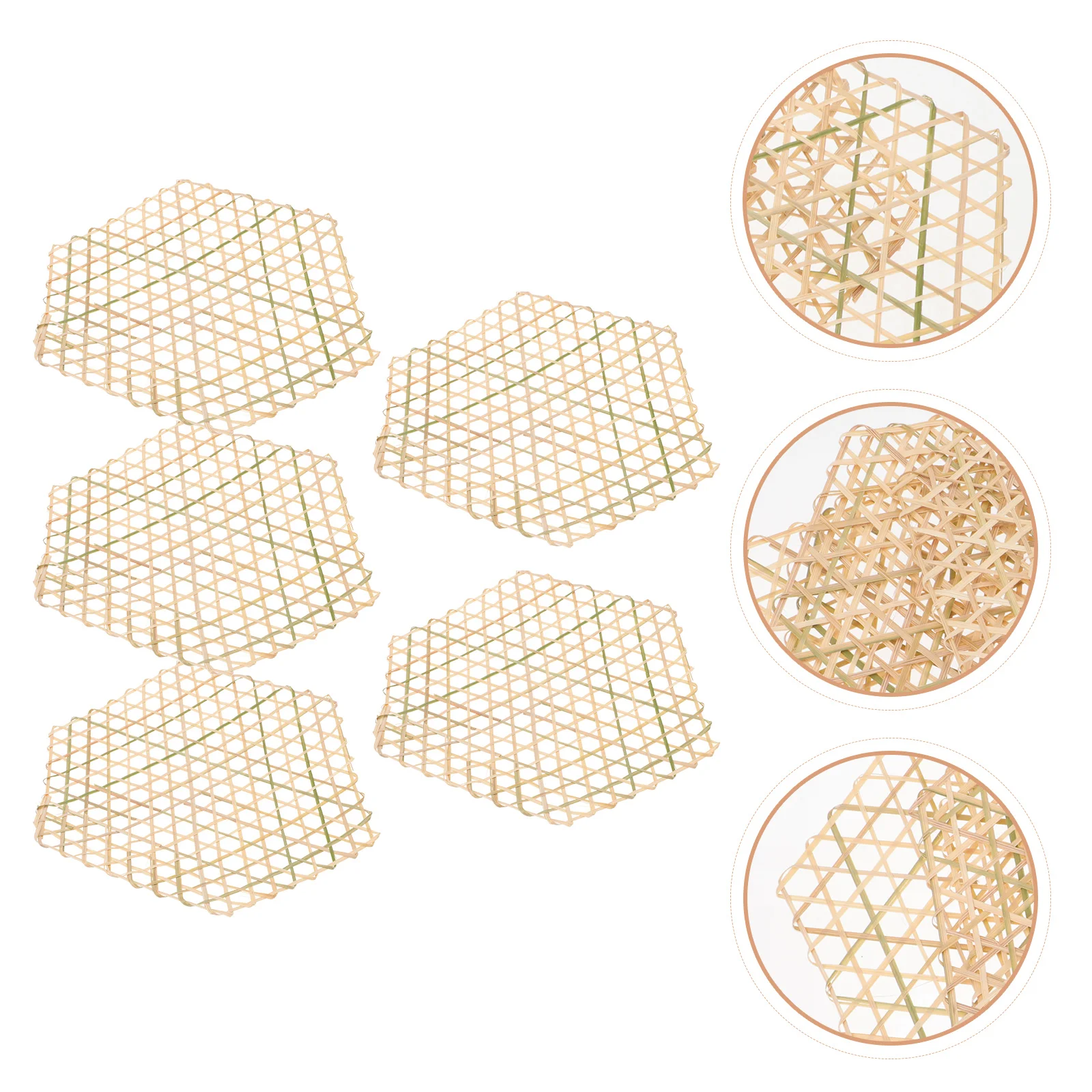 5 шт. бамбуковый коврик для приготовления на пару вкладыши пароварки