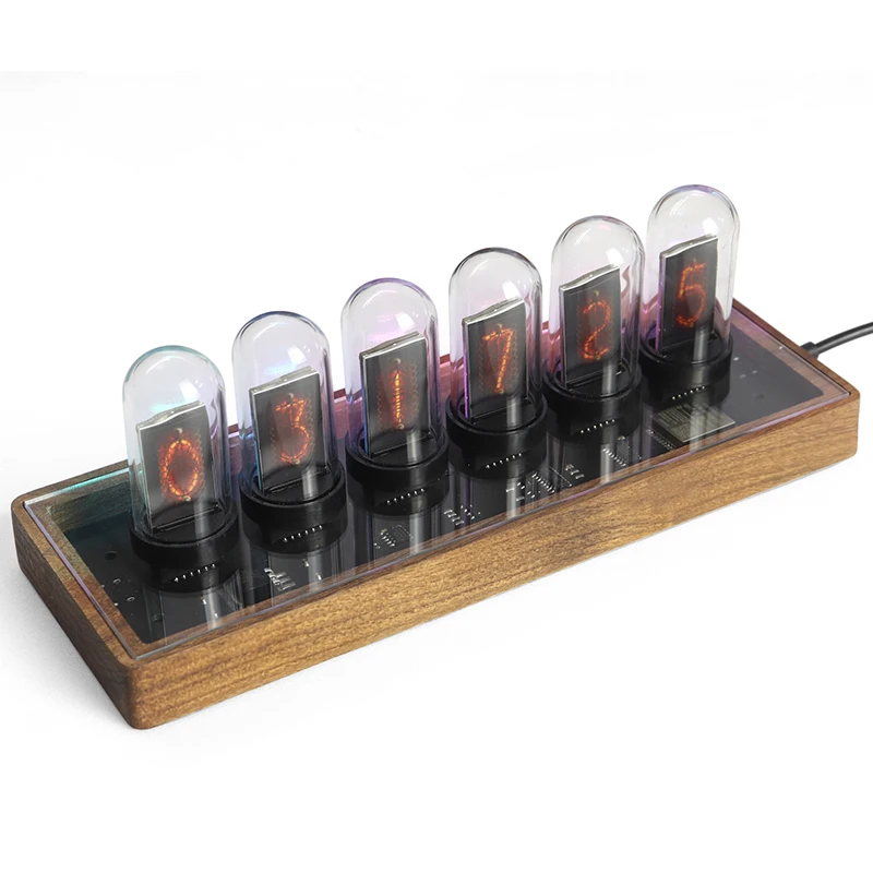 Цена Часы-трубки Nixie Tube, набор часов, цифровой календарь, секундомер, 6 бит, ЖК-дисплей, фотография, креативное украшение для стола, подарки Продажа Часы-трубки Nixie Tube, набор часов, цифровой календарь, секундомер, 6 бит, ЖК-дисплей, фотография, креативное украшение для стола, подарки
