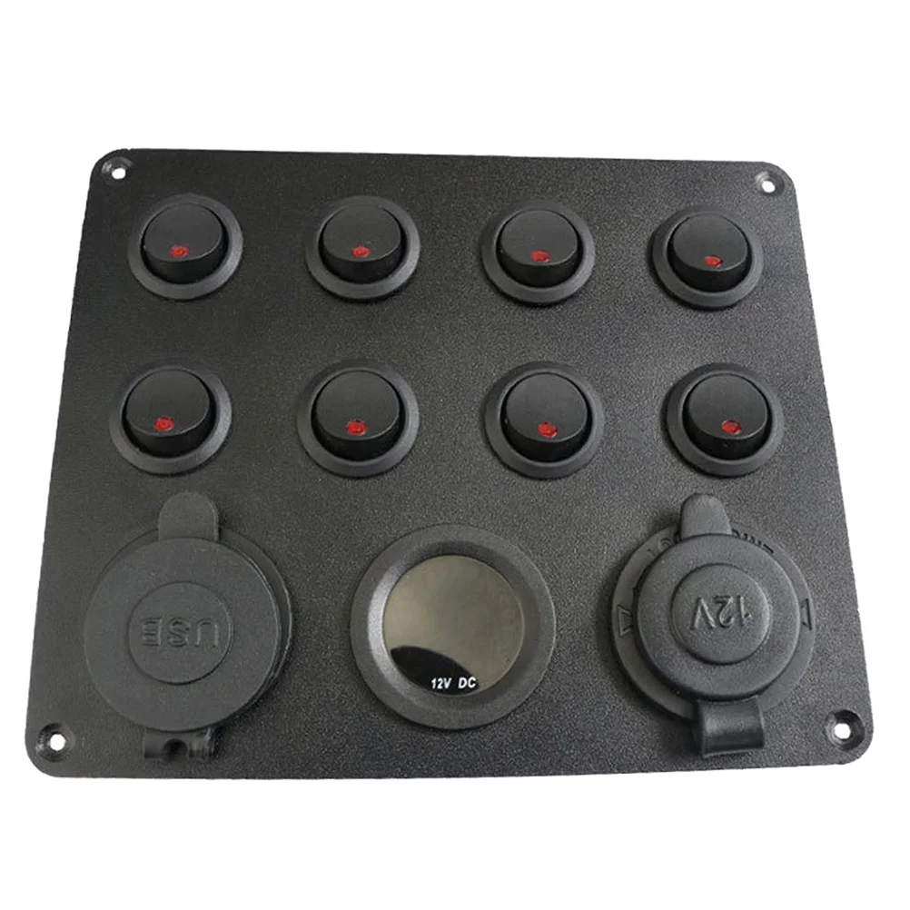 

1 Set Practical Sturdy Car Switch Panel Vehicles Voltmeter Switch Circuit Breaker