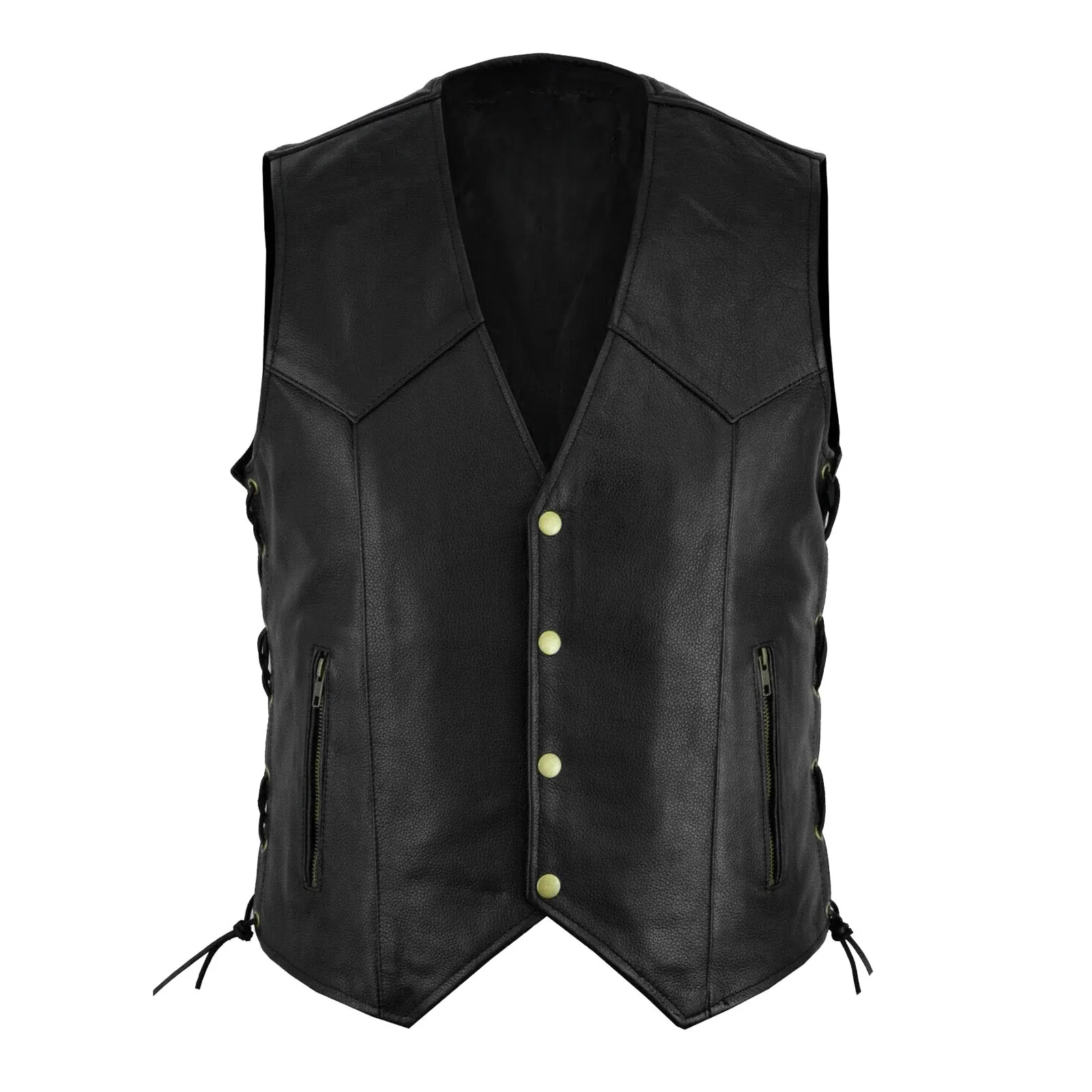 

Tan Trench Coats for Men Men Fashion Casual Solid Vest Motorcycle Fleet Punk Leather Vest Coat Vest Coats And Jackets for Men