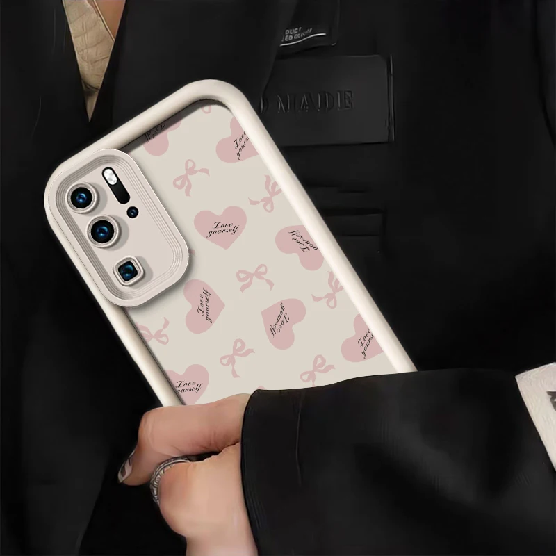 Милый чехол с бантом и сердечком для Huawei Y9 2019 Y9S Prime Enjoy 50 противоударный защитный