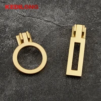 furniture hardware square gold ring handle zinc alloy kitchen door cabinet drawer ring knob cabinet handle