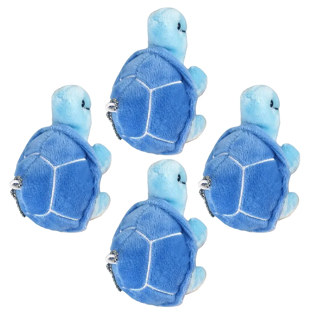 

4 Pcs Kid Gift Turtle Keychain Pendant Backpack Decoration Bag Hanging Pp Cotton Plush Pendants Presents