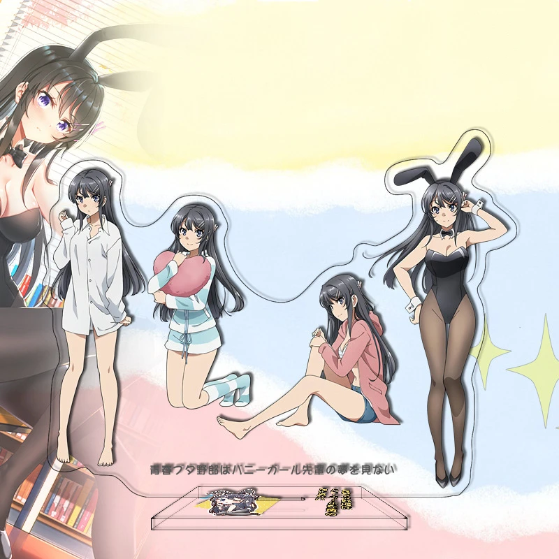 

Sakurajima Mai Action Figure Anime Rascal Does Not Dream of Bunny Girl Senpai Acrylic Stand Model Toys Desktop Decoration 16 CM