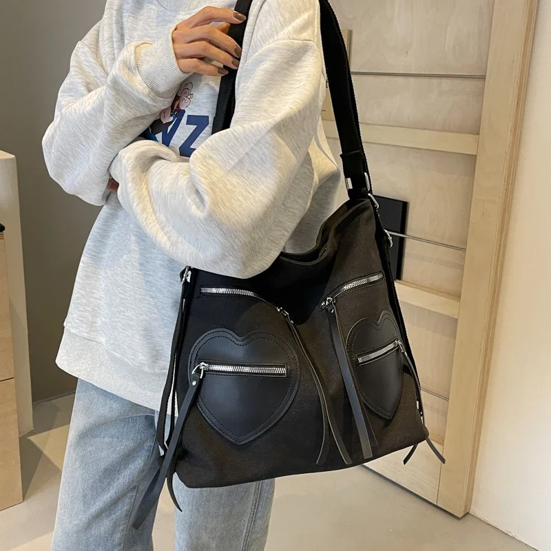 Винтажная женская сумка дизайнерская мотоциклетная Женская замшевая кожаная