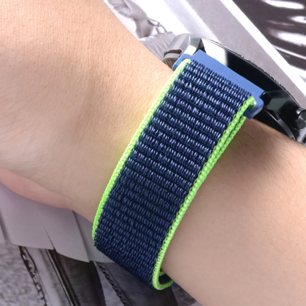 20mm 22mm Bracelet for Samsung Galaxy Watch Active 2 strap 40mm 44mm Active correa Watchband Gear S3 Watch 3 45/41mm nylon Band