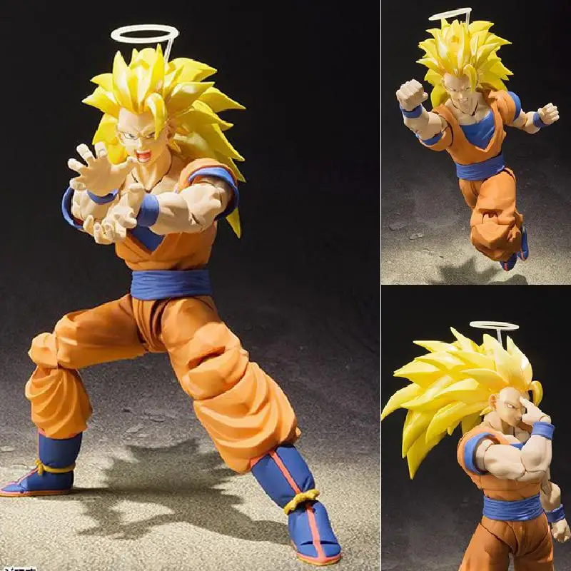 

Bandai с коробкой, драконий жемчуг супер сайян 3 супер три желтые волосы Обезьяна Король может сделать игрушку модель украшения коллекционный подарок
