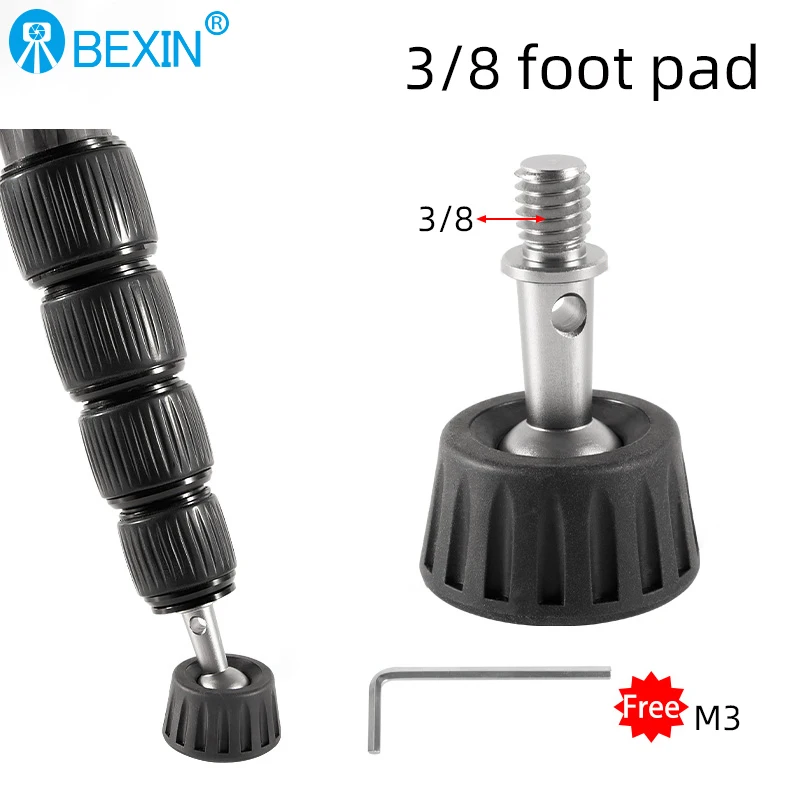 

Rubber Camera Monopod Tripod Foot Pad 3/8 Inch Anti Slip Tripod Release Foot Pad For Tripod Monopod Leg