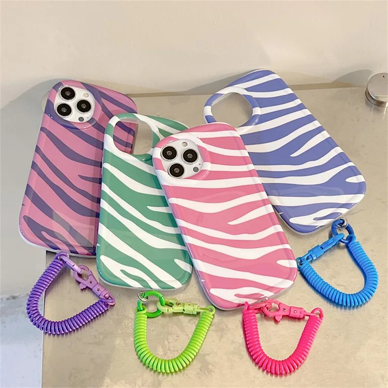 

Fresh Creative Simple Color Zebra Pattern Phone Case Cover for IPhone 11 12 13 Pro XR XS Max Shockproof Case for IPhone 13 Cases