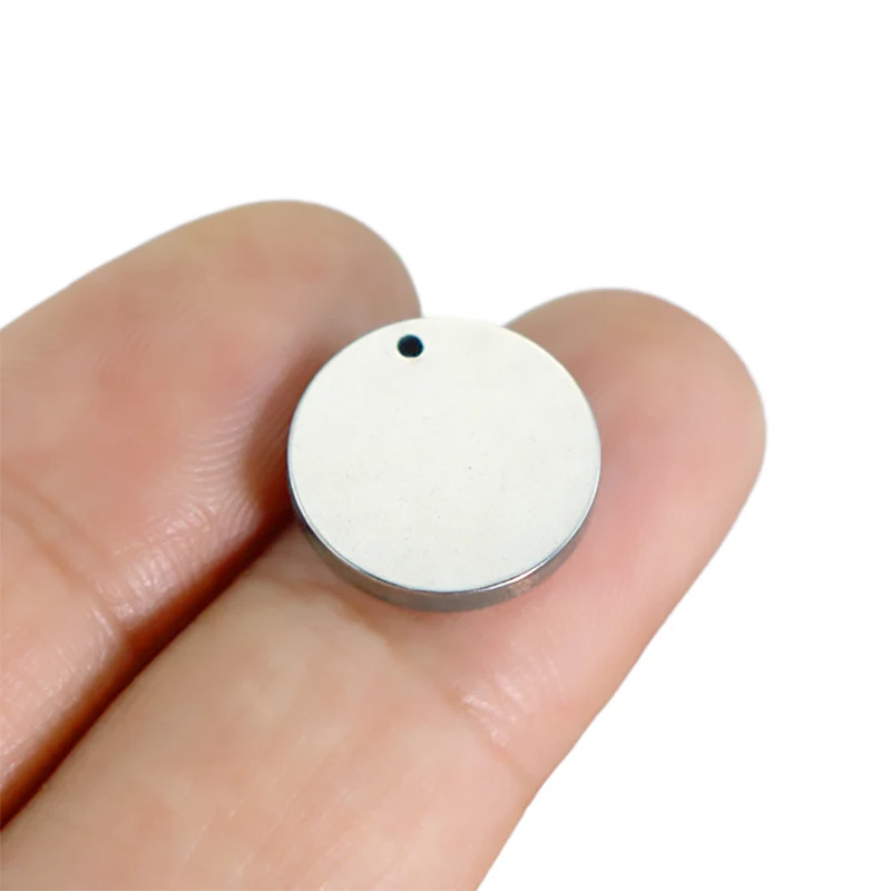 

WZNB 10Pcs Round Charms for Engraving Jewelry Making Stamping Blank Disc Stainless Steel Pendant Diy Earring Necklace Accessory