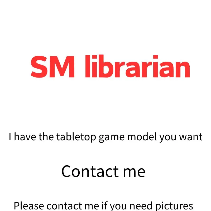 

SM librarian Unpainted Resin Model I Have What You Want Wargame Soldiers Board Game War Chess Garage Kits Unpainted Resin Model