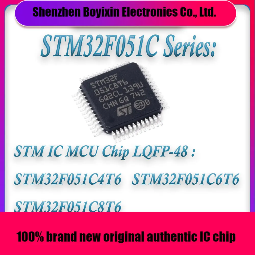 

STM32F051C4T6 STM32F051C6T6 STM32F051C8T6 STM32F051C STM32F051 STM32F STM IC MCU Chip LQFP-48