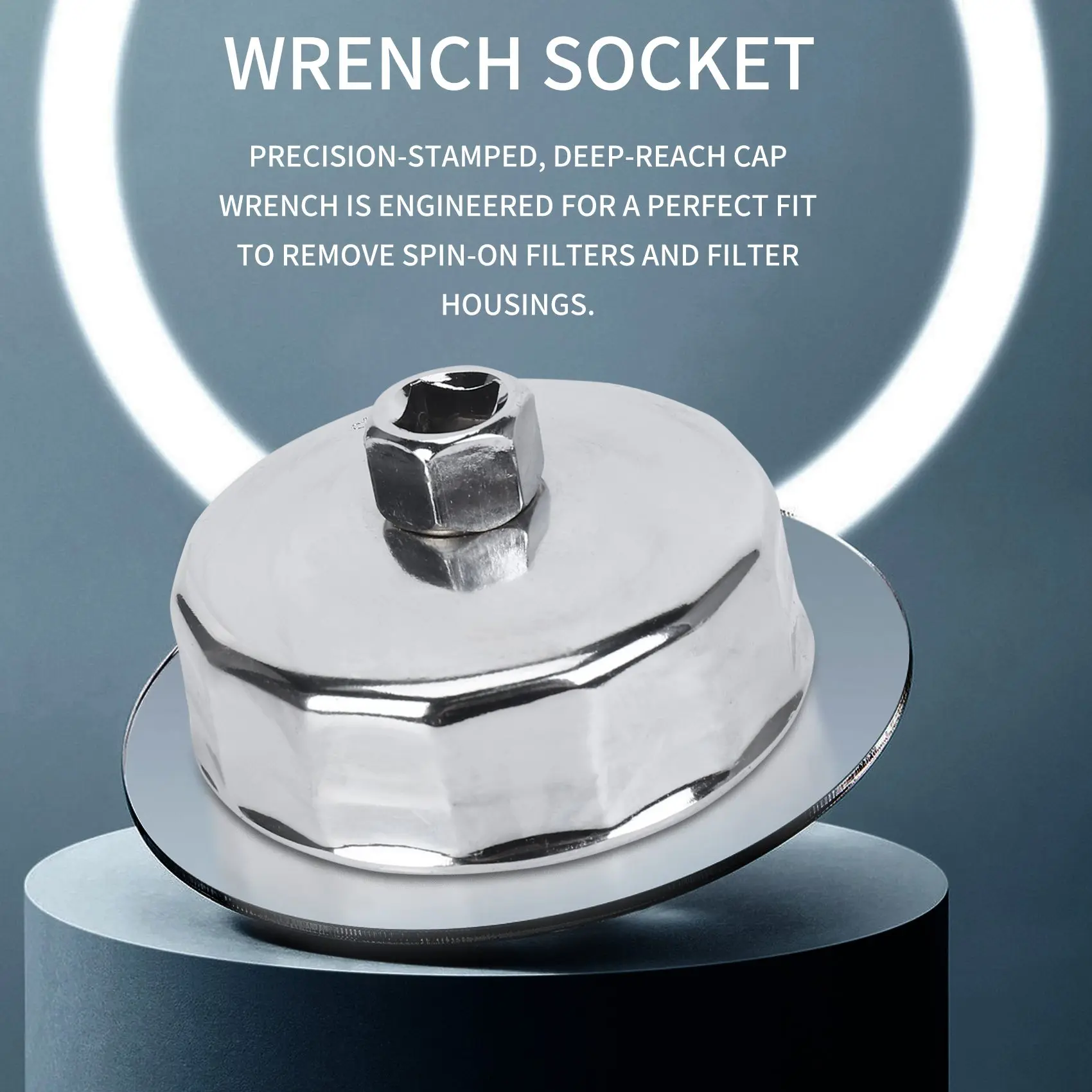 

84mm 14 Flutes Oil Filter Cap Wrench Socket Cup Tool for Vehicle Car