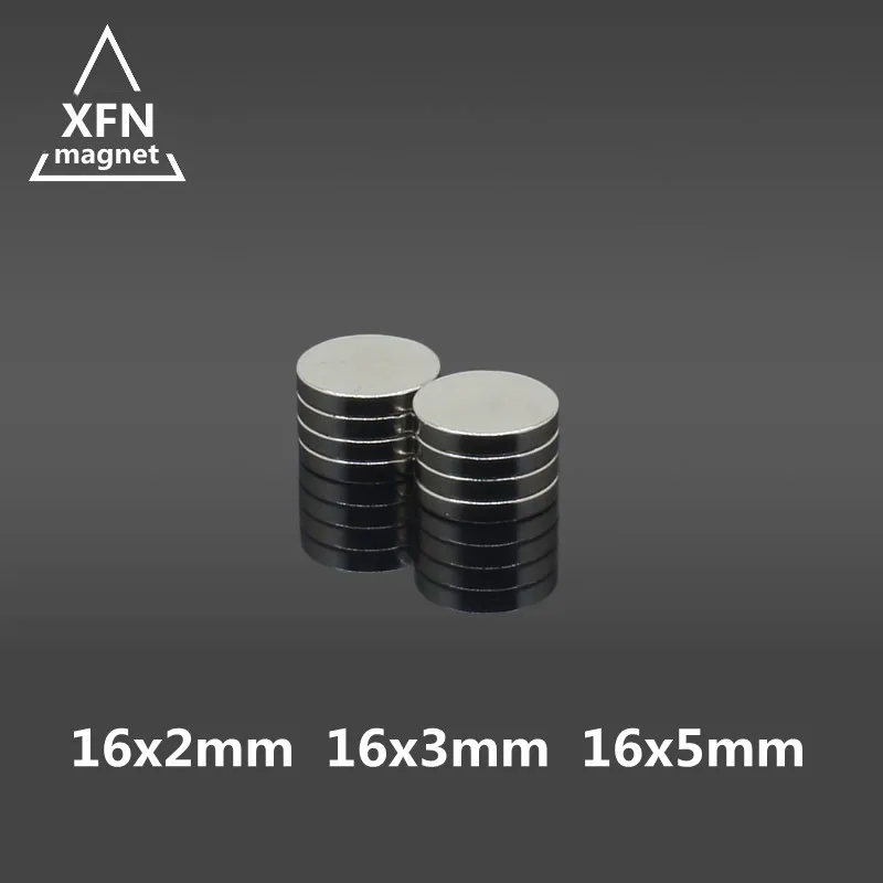 10/20/50 PCS Dia 16mm Ultra Strong Neodymium Magnet Round NdFeB Magnetic Super Powerful Magnets Disc 16x2mm 16x3mm 16x5mm rectangle shaped ndfeb magnets silver 15 pcs