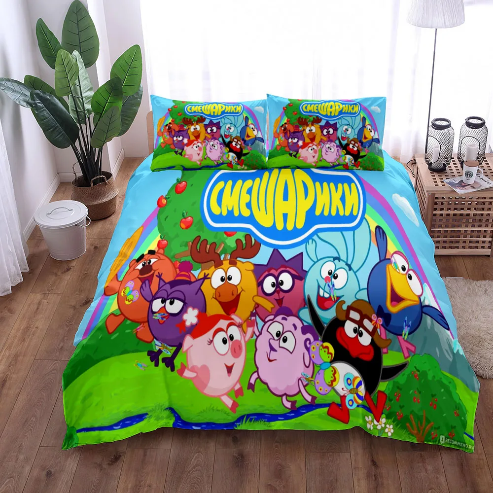 

Комплект постельного белья Смешарики для детей из полиэстера