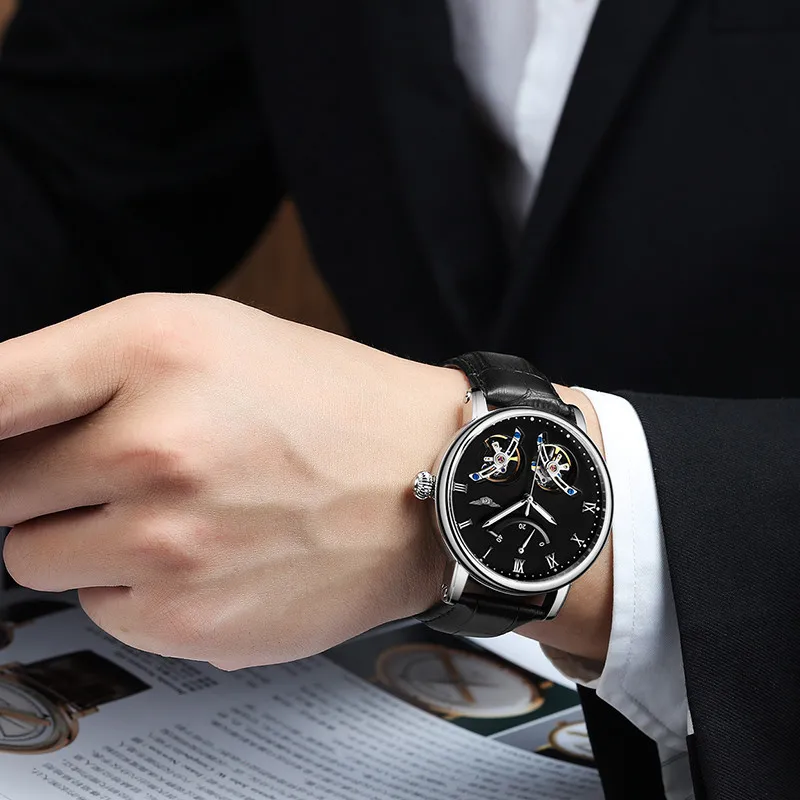 GUANQIN Men's watches Top Brand Luxury Mechanical Automatic watch for men Tourbillon Waterproof Sapphire mirror Power Watch