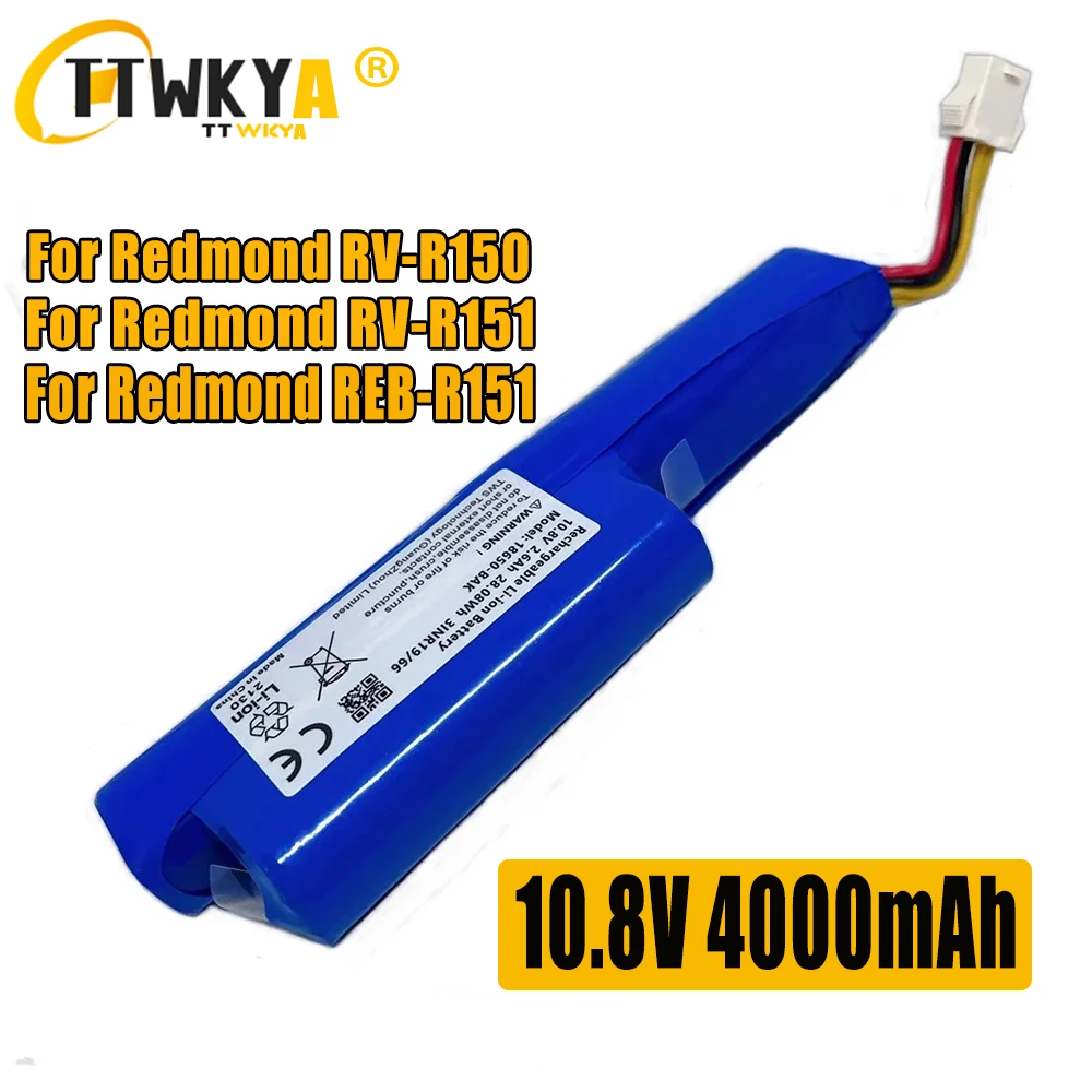 Для Redmond RV-R150.Redmond RV-R151.Redmond. 1V robotic Пылесосы 10 8 V и 6800 mAh аккумуляторные батареи