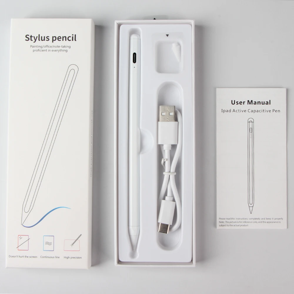With Led Light Fine Point Soft Touch Stylus Pen Tablet Carto