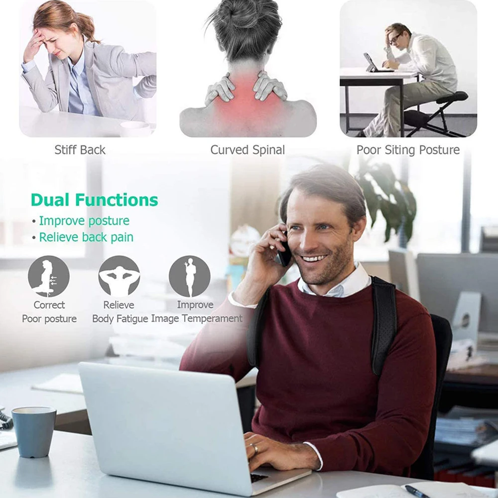 1 шт. пояс для коррекции осанки спины регулируемый ключицы позвоночника плеч