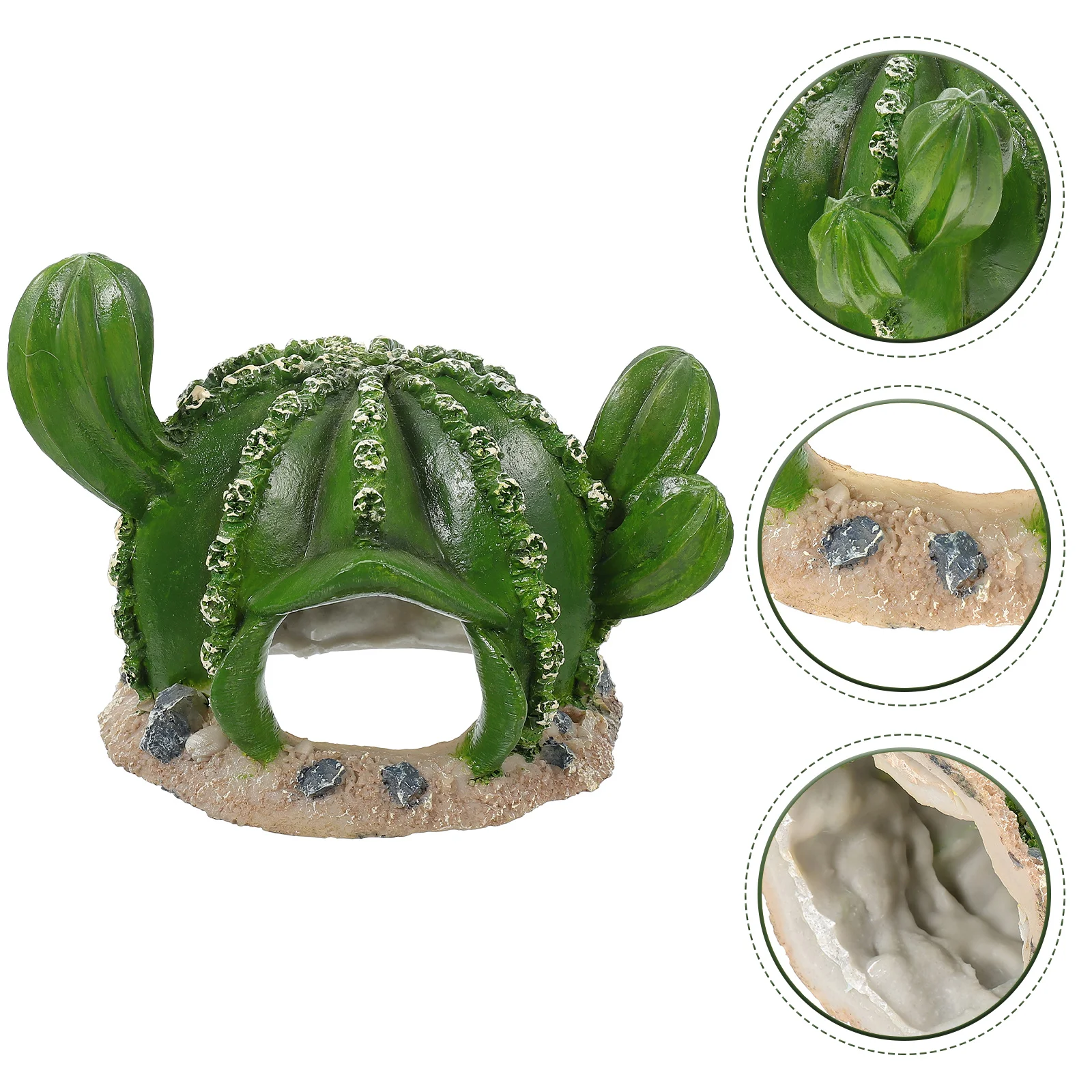 

Hideoutreptile Aquarium Shelter Resin Decoration Habitat Shrimp Betta Diy Hideouts Ornament Tankbearded Cactus Cave Lizard