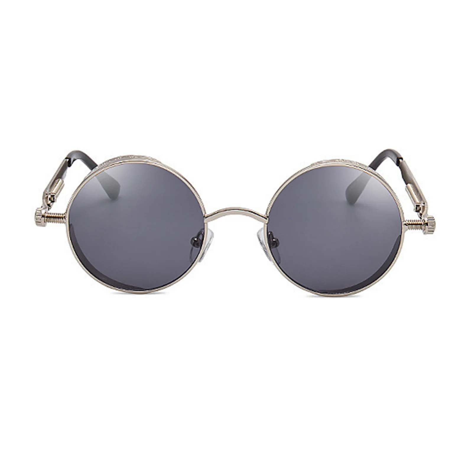 

Металлические солнцезащитные очки в стиле стимпанк для мужчин и женщин, модные круглые Винтажные Солнцезащитные очки для путешествий, походов и рыбалки NIN668