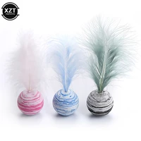 new pet cat toys star ball plus feather eva material light foam ball throwing toy funny pet dogs cats interactive toys
